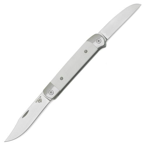 Нож складной ТДК "Lord" 2 клинка, белый